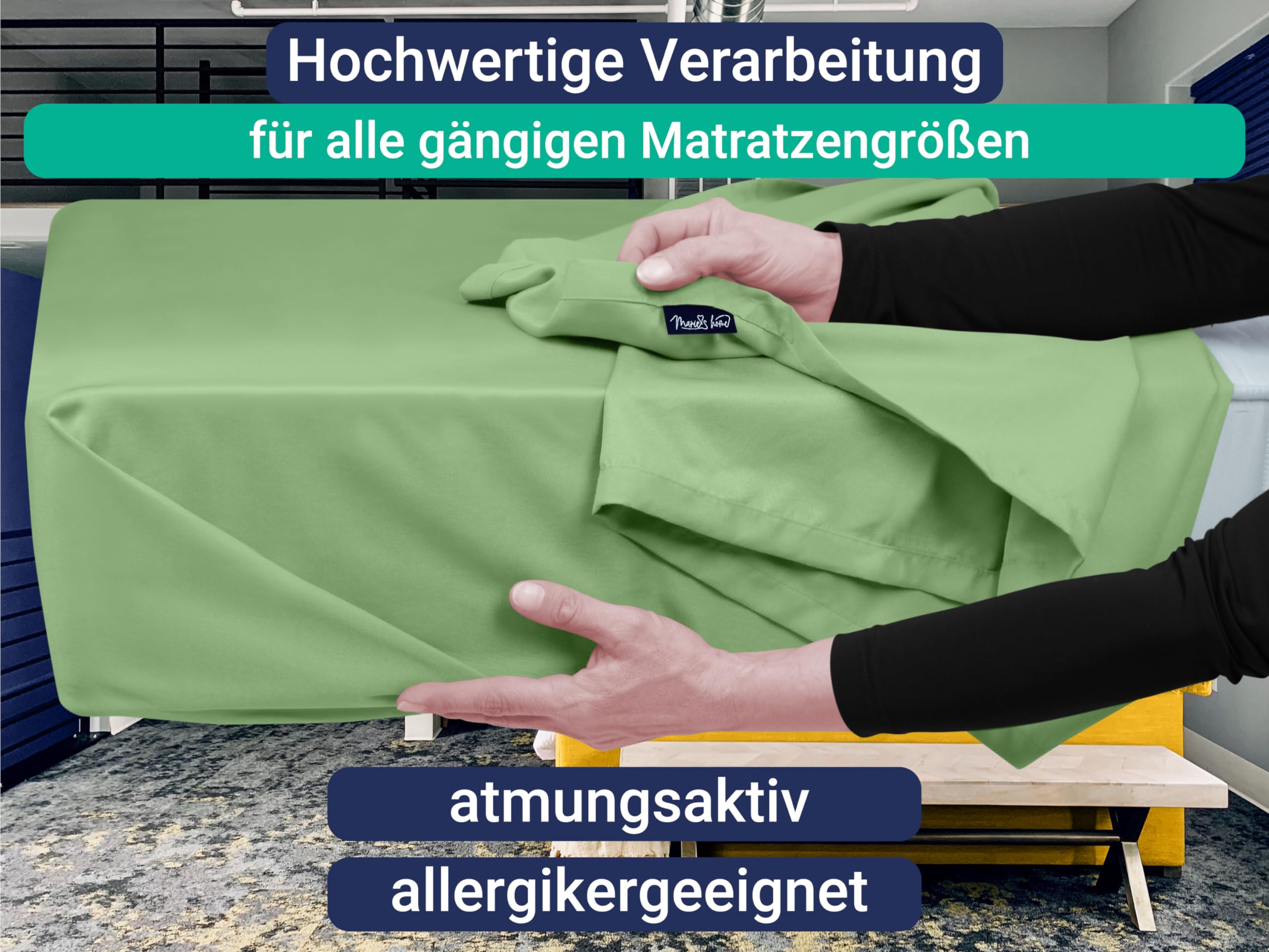 Laken - Betttuch - Decke - Haushaltstuch Velvety Soft 1614.2354, 240 x 275 cm, Salbei