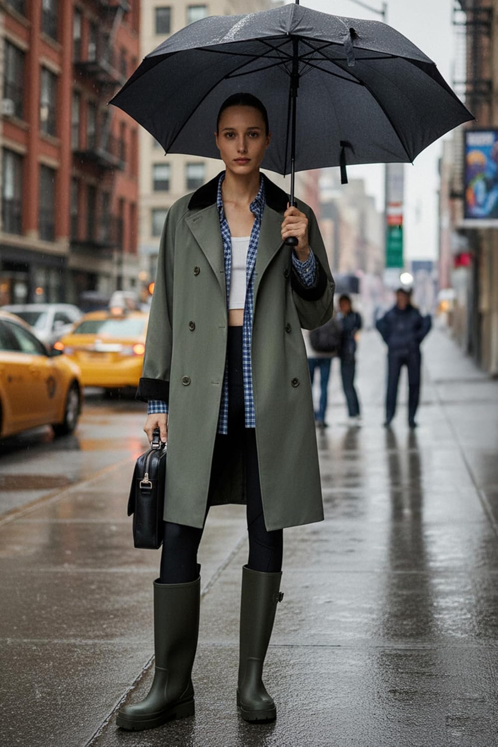 Orolay Women's Oversized Double Breasted Trench Coat Casual Barn Jacket Long Windproof Outerwear - Image 3