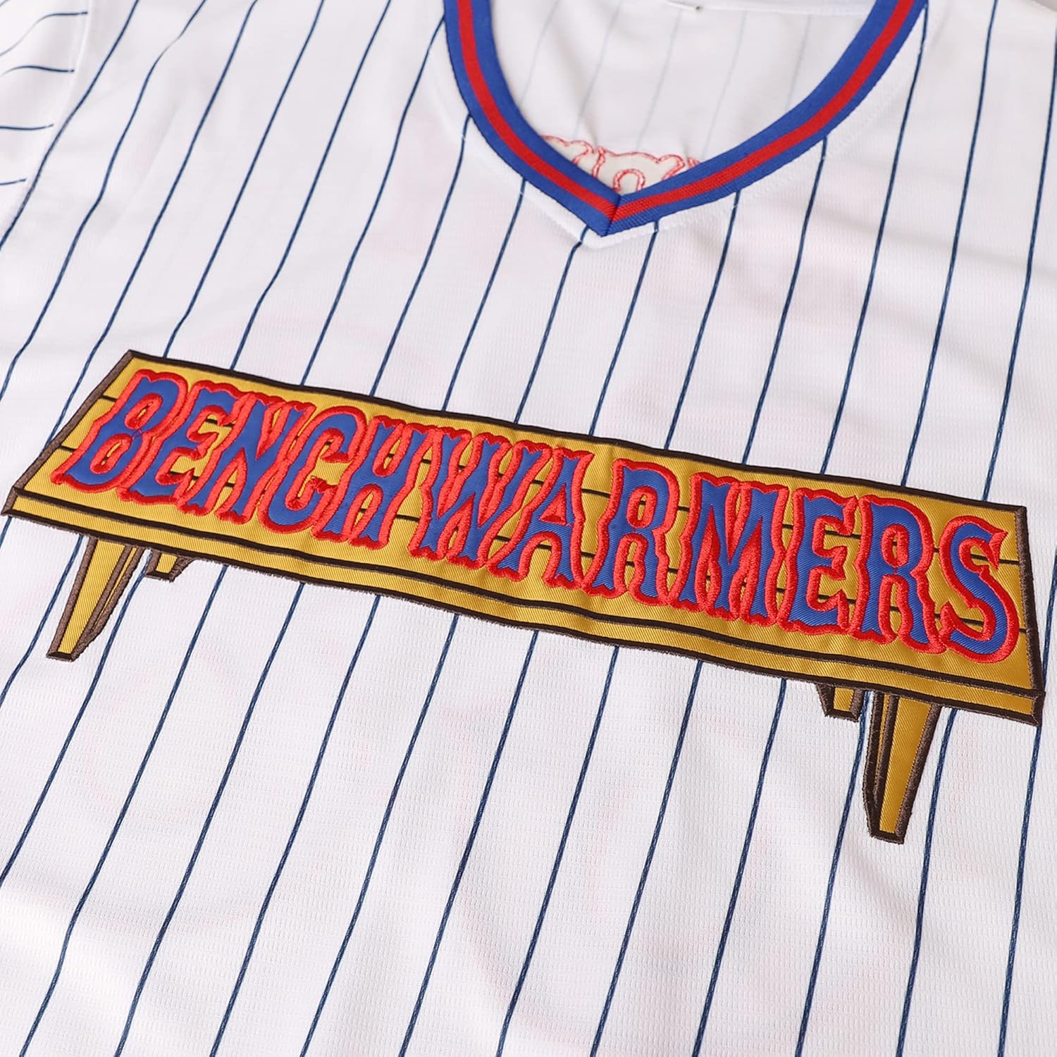 Benchwarmers Jersey 32 Howie Goodman 68 Reedy 82 Richie Goodman 44 Matthews Stitched Men's Pinstriped Baseball Jersey (82 White, X-Large) - Image 5