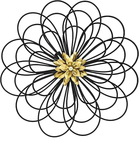 Remenna Decoración de Pared de Flores de Metal, Decoración de Arte de Pared Rústica de Metal Decoración de Pared de Granja Decoración Colgante