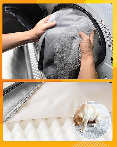 Miniatura 6 de Sytopia Camas para perros indestructibles para perros grandes ortopédicas, cama para perros a prueba de masticación de 42 pulgadas, almohadilla para