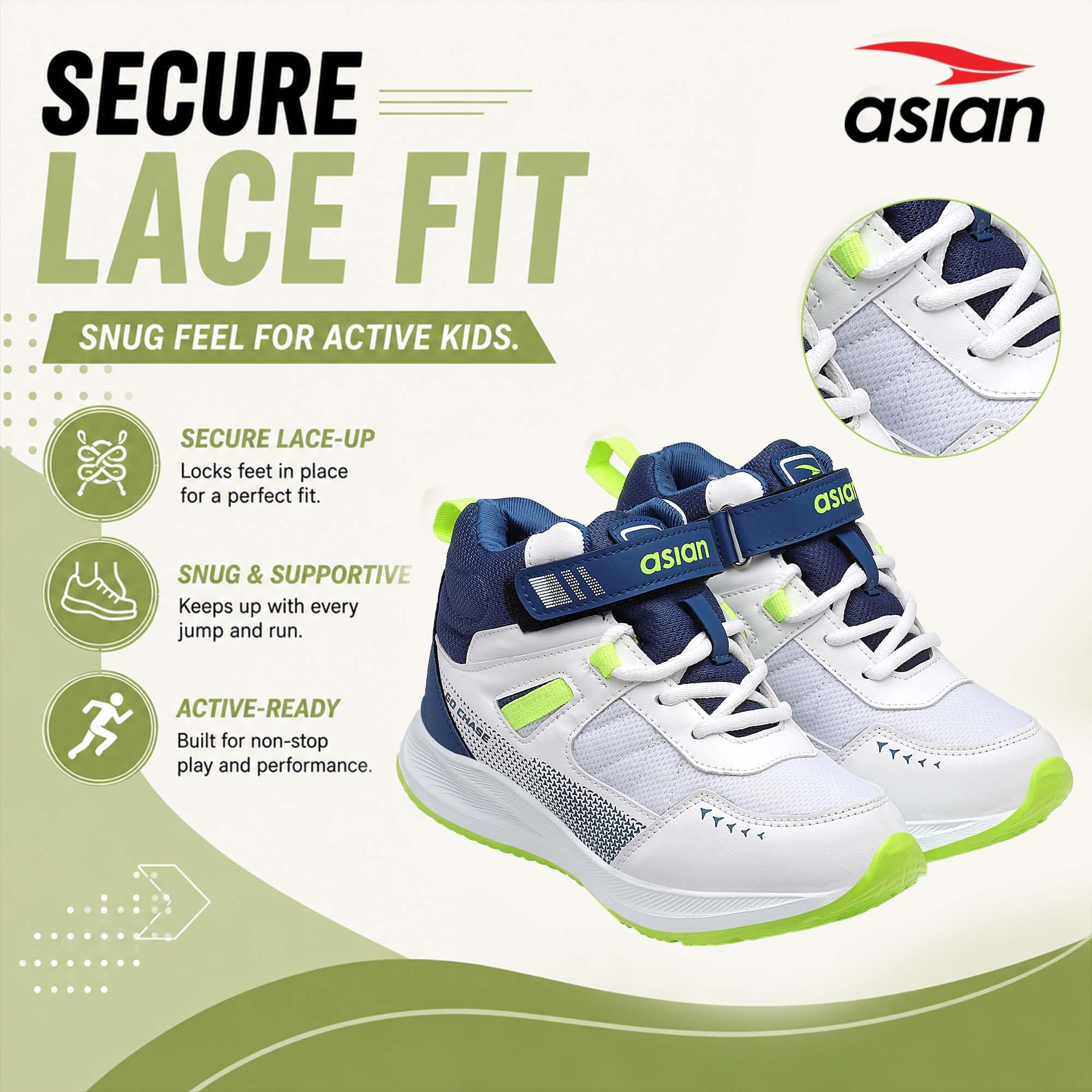 ASIAN Boy's ADVENTURE-05-KIDS Sport Running & Walking Shoes with Ultra Bounce Technology Lightweight Synthetic Upper EVA Outsole Casual Lace-Up Shoes for Kid's & Boy's, Multicolour 3