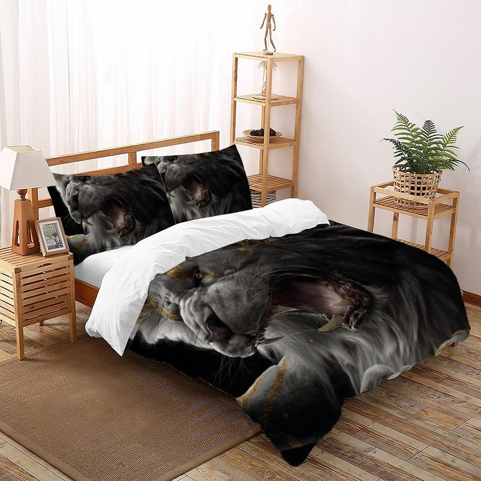 Housse de couette 260x220cm animaux sauvages pour chambre de garçon