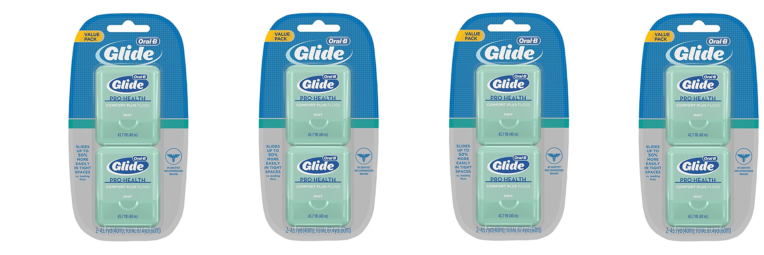 Oral-B Glide Pro-Health Comfort Plus MVaXxn Mint Flavor Floss 4 Pack 2ct Oral-B Floss