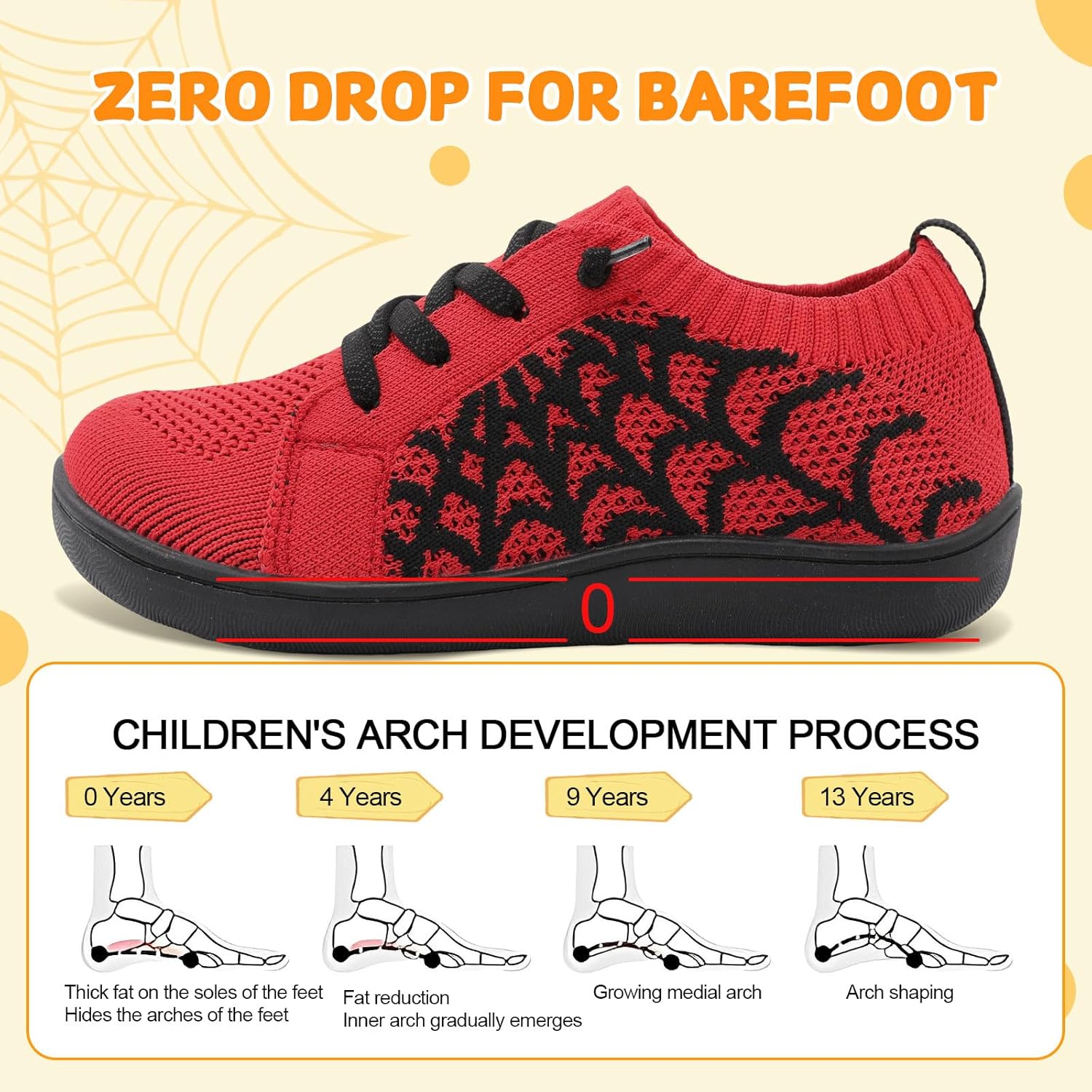 JOINFREE Toddler Shoes Girls Boys Wide Barefoot Shoes Minimalist Walking Sneakers Zero Drop Slip on Tennis Shoe Breathable Naturally Flexible - Image 4