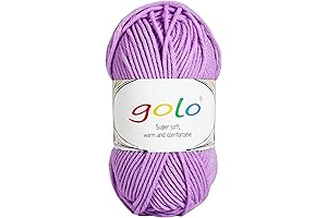 Soft Light Purple Yarn Acrylic for Knitting Baby Blanket and Crochet