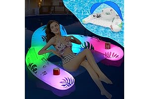 Inflatable Pool Float with Canopy for Adults Up to 350 lbs