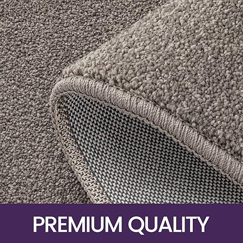 Miniatura 4 de DEXI Tapete para puerta de perfil bajo, tapete antideslizante para interiores para el interior de la casa, 3 x 5 pies, color marrón grisáceo