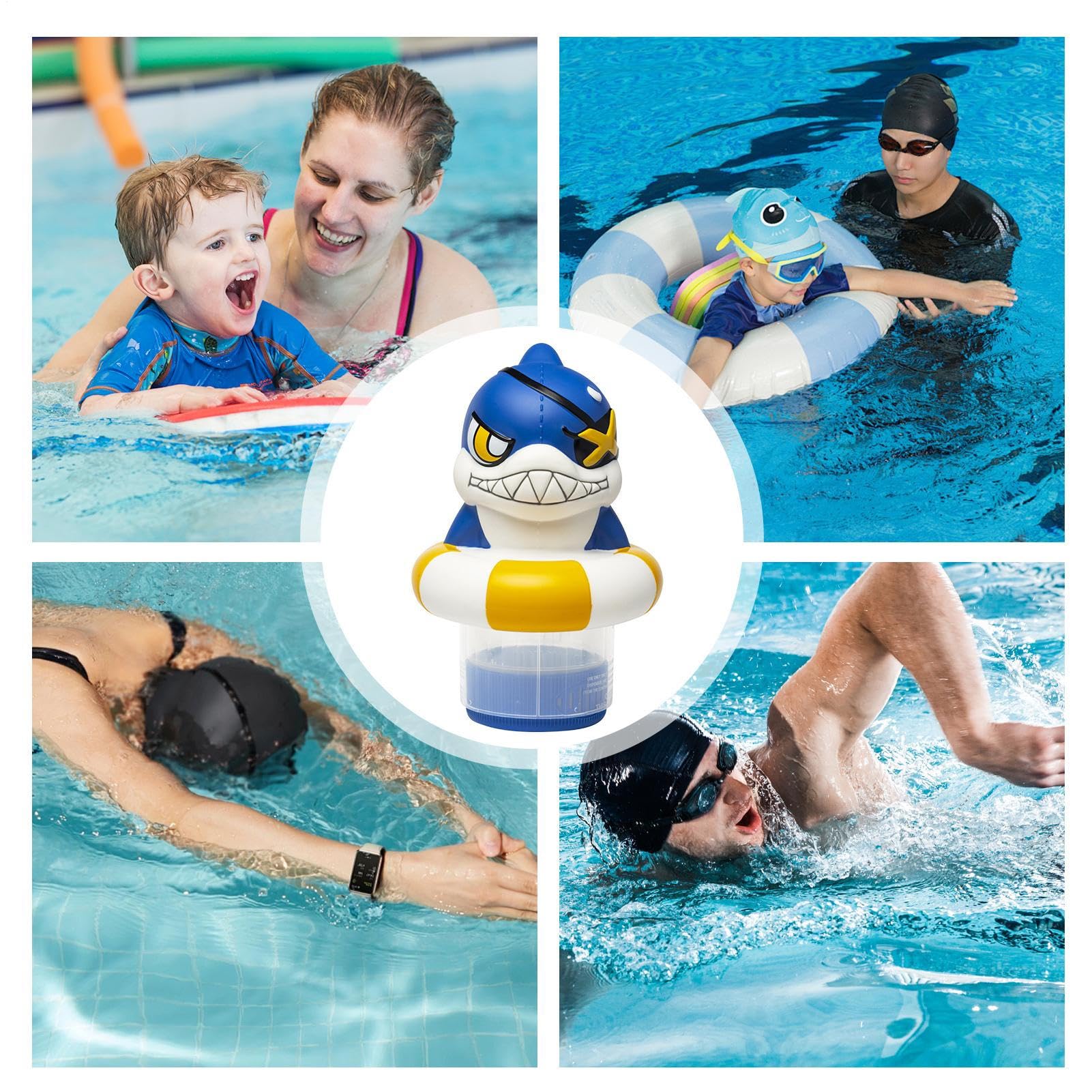 Schwimmender Chlorspender, 3 Zoll Chlor Schwimmer, Chlor Spender Pool Dosier Schwimmer, Pool Chlor Spender, Schwimmende Chlortablettenhalter, Chlorgranulat TablettenSchwimmer Spender Für Hot Tub