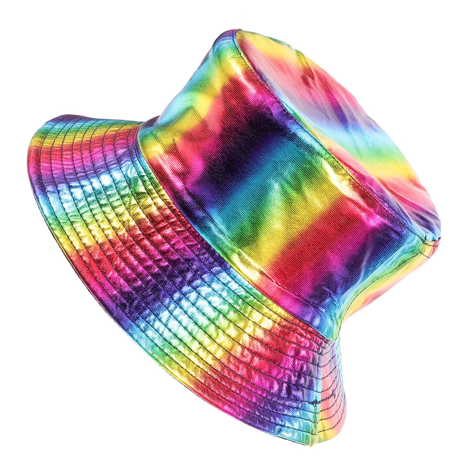 Sombrero de Pescador Rainbow Colorblock Sombrero de Mujer Gorras Tapa Bucket Hat Sombrero Bucket Sombrero de Cubo de Vacaciones Pesca Hombres paño Colorful