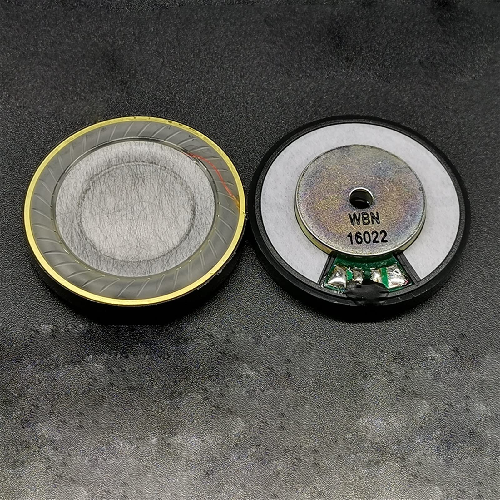 Wnuanjun 2pcs 32Ohm Headphone Speaker Unit 40mm Composite Film Headset Driver Speakers Diaphragm Earphone Speaker DIY Replace (Size : 32Ohm)