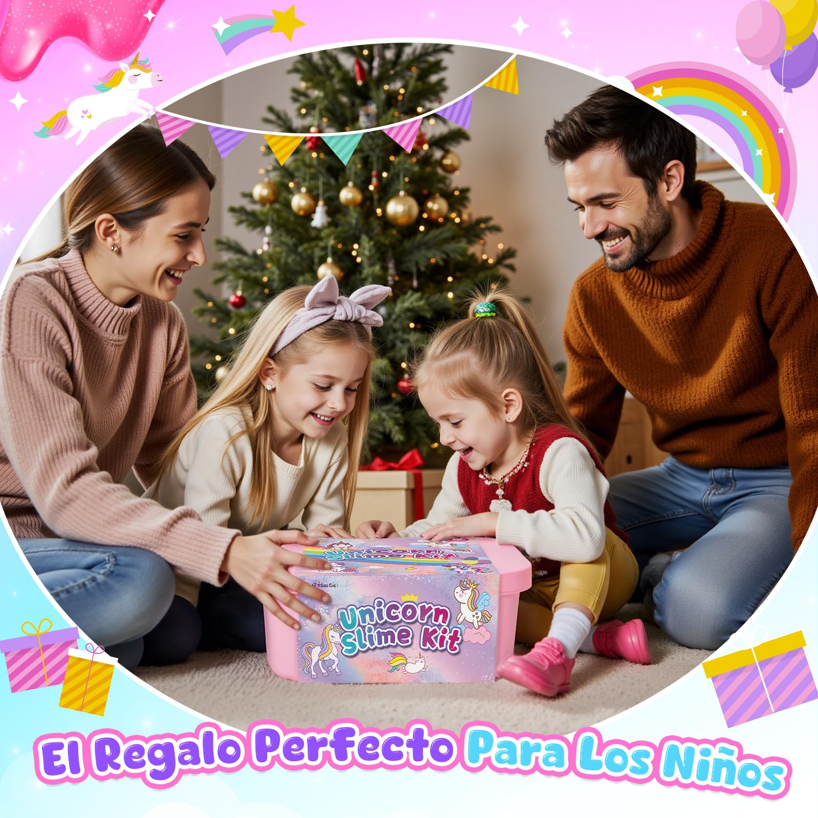 iKidiki Slime para Niñas, Regalo Niña 6 7 8 9 10 11 12 Años Unicornio Activador Slime Fluffy Kit Juguetes Niños Niña 6-12 Años Manualidades para Niñas Regalos de Cumpleaños para Niños