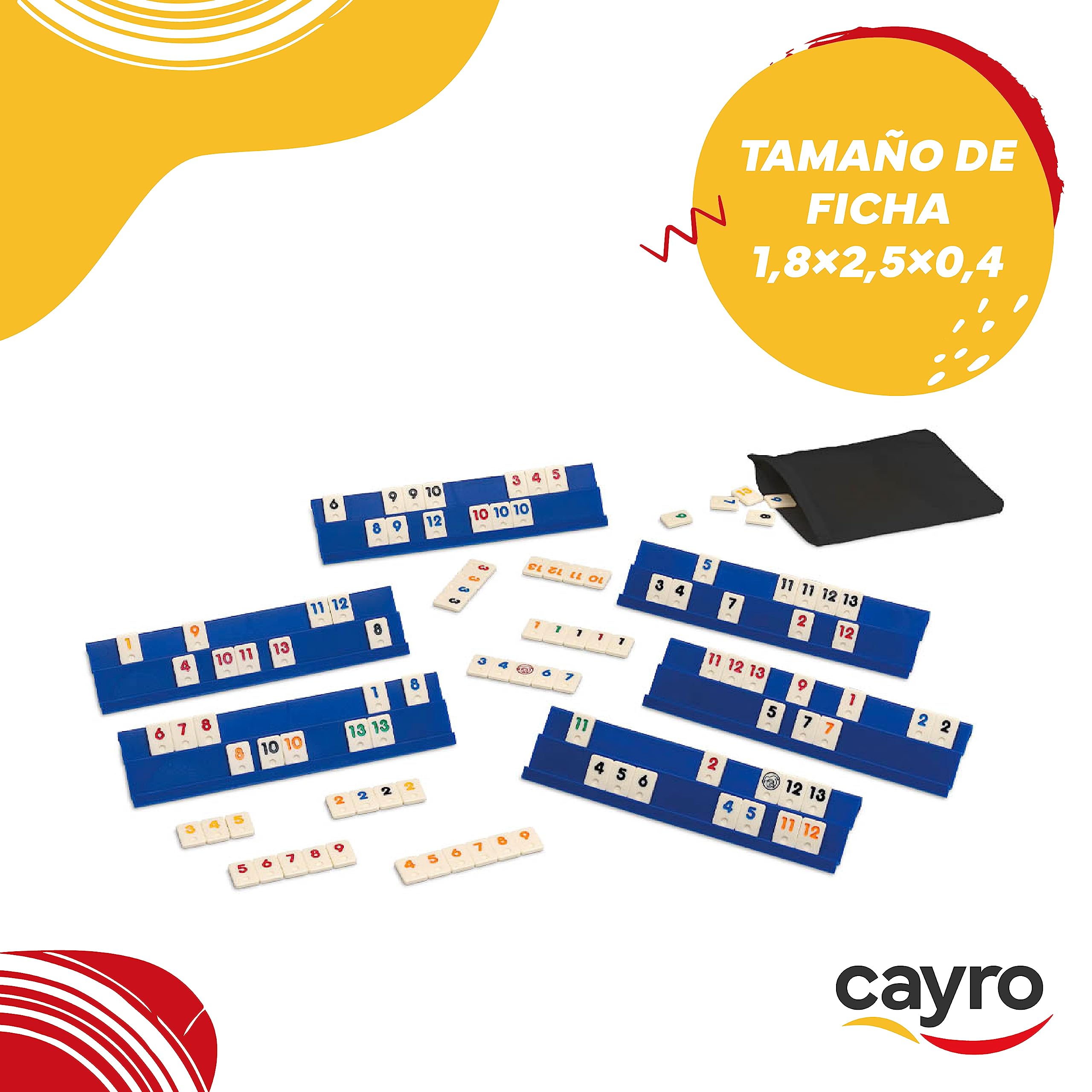 Cayro - Rummi Classic 6 Jugadores - Juego Tradicional - Desarrollo de Habilidades cognitivas y lógico matemáticas - Juego de Mesa