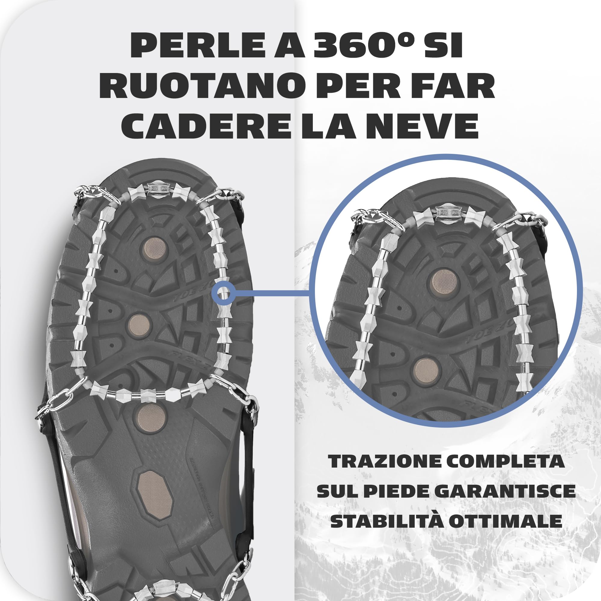 YakTrax Catene Diamond Grip Tacchetti da Escursionismo a trazione Pesante, Maglie saldate TIG durevoli, forniscono trazione su Ghiaccio e Neve, Nero,