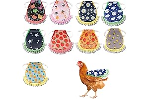 9pcs Chicken Back Protector Waterproof Printed Hen Saddle for Poultry Feather Protection