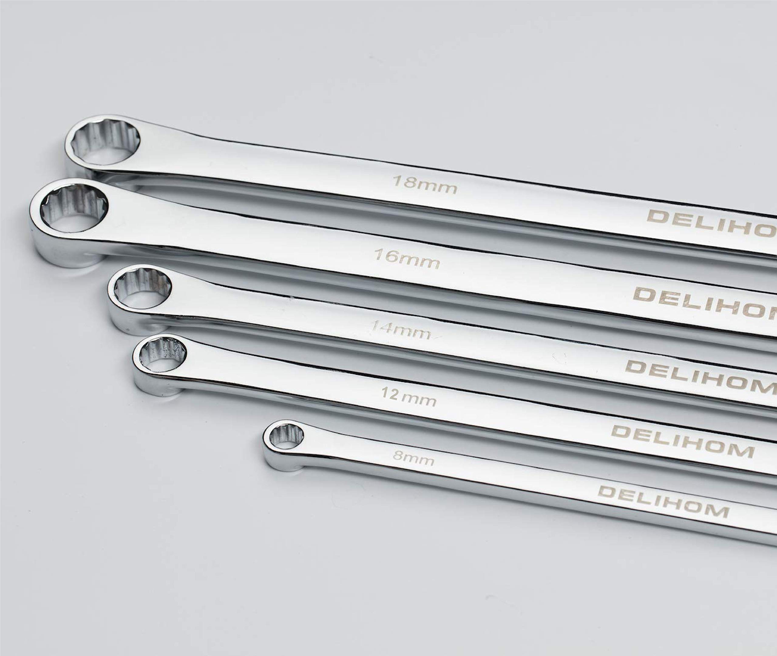 Amazon | Delihom ストレート ロング両口メガネレンチセット スパナ 