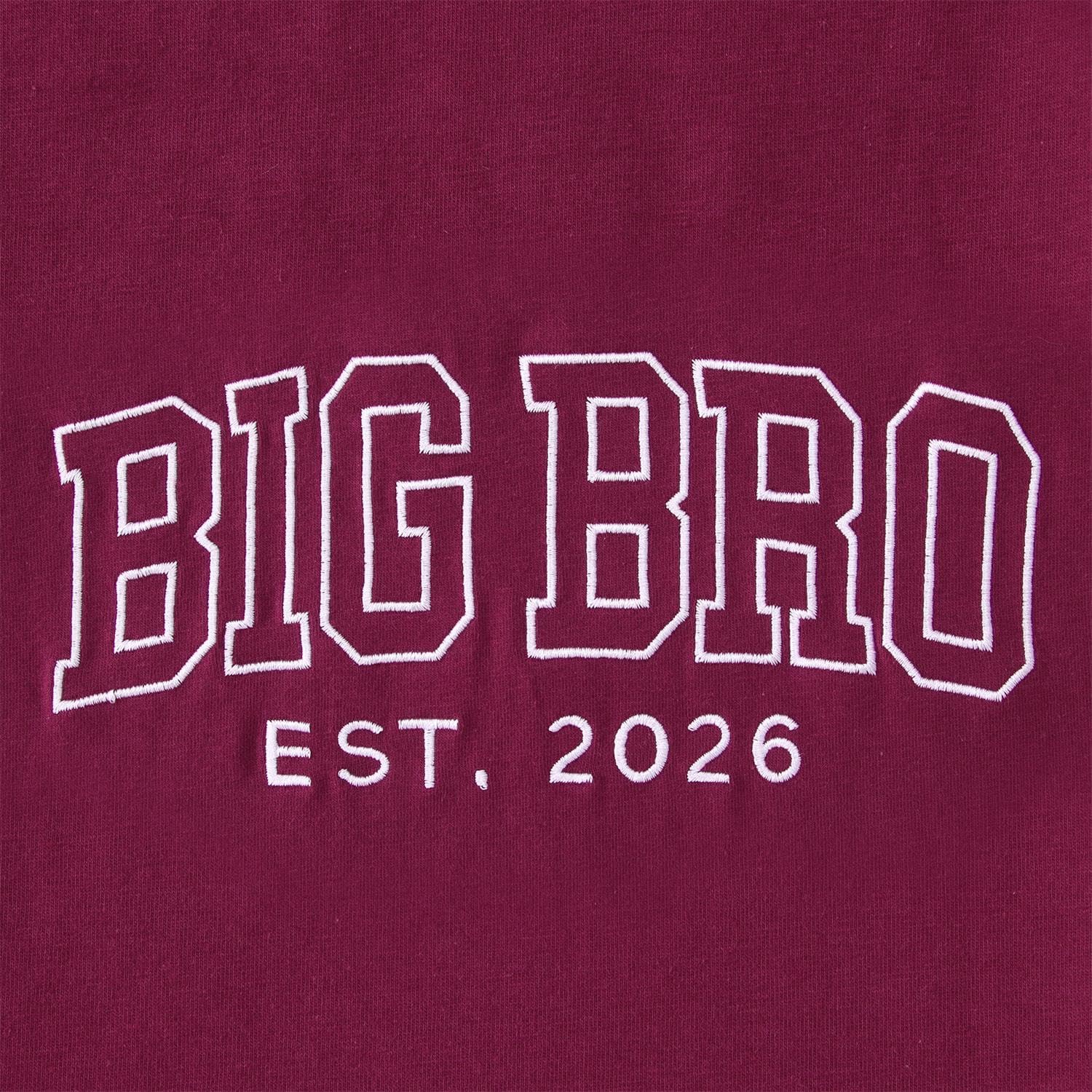 SOFEON Big Brother Shirt Toddler Boy Embroidered Big Bro Est. 2026 T-Shirt Kids Summer Short Sleeve Announcement Tees Tops - Image 7