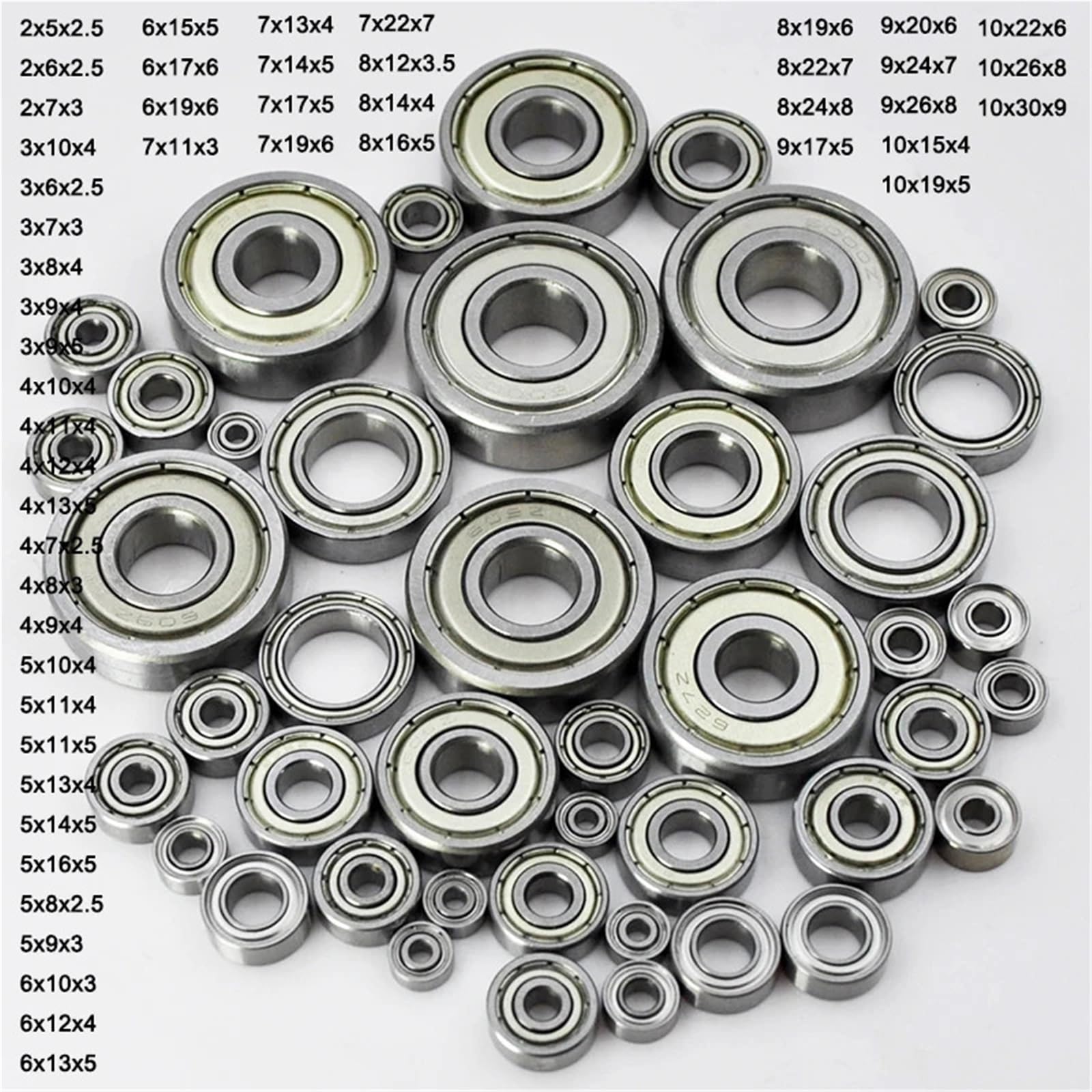 Cojinetes pequeños con orificio for cojinetes en miniatura (10 unidades)(10x22x6mm)