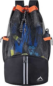 GoHimal Scuba Diving Bag, XL Mesh Backpack for Scuba Diving and Snorkeling Gear & Equipment, Holds Mask, Fins, Snorkel