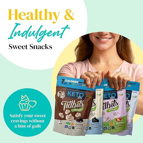 Miniatura 2 de TIDBITS FUN BITES The Variety Flavors KETO - Paquete de 4 unidades aperitivos bajos en carbohidratos sin gluten y sin azúcar aperitivo de merengue