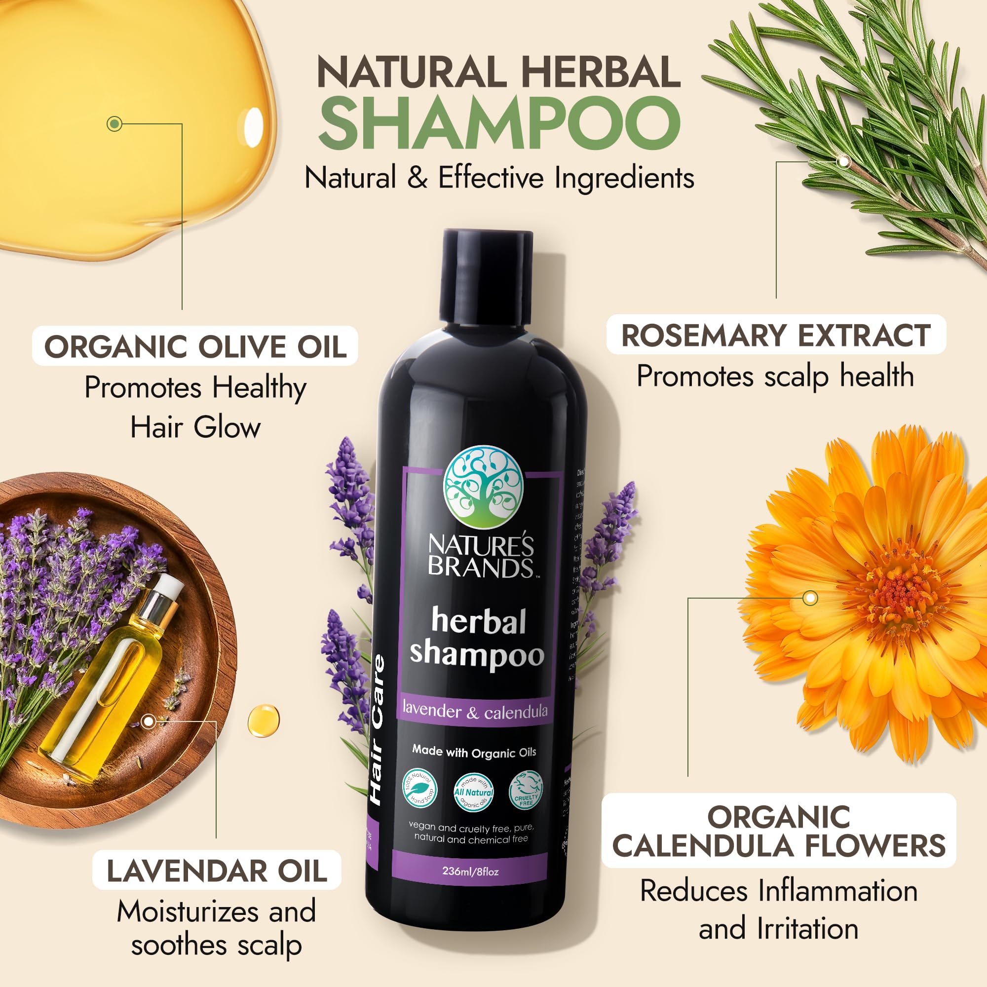 Amazon.com : Nature's Brands - Herbal Choice Mari Natural Shampoo