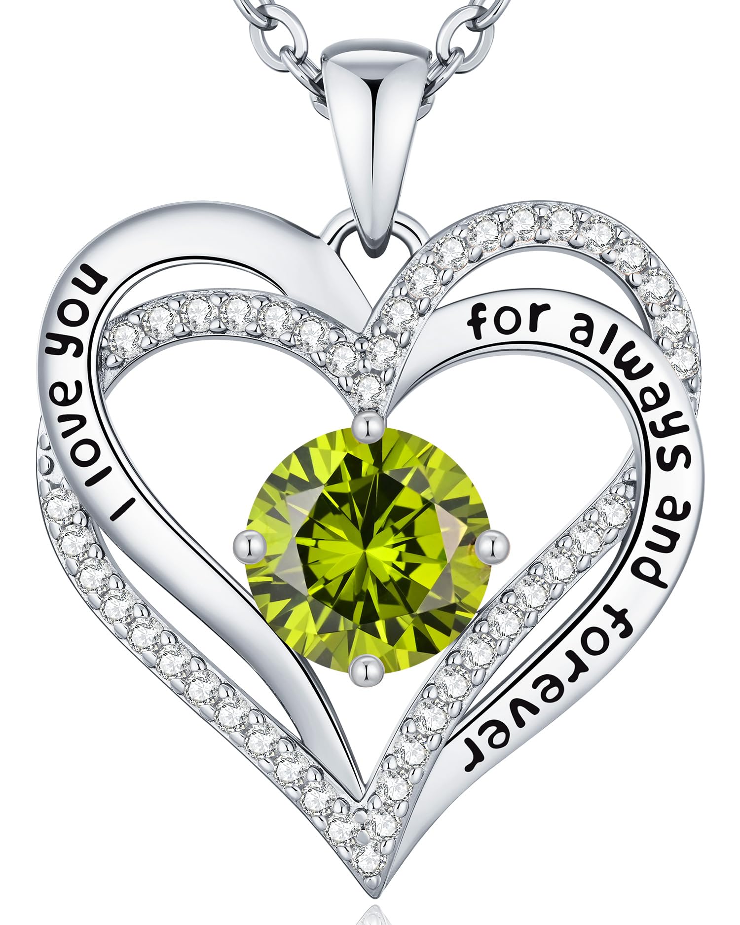 CDE Kette Damen Herz Anhänger Halskette für Frauen Schmuck Geburtstags Geschenk für Sie Freundin Weihnachten Valentinstag Muttertags Geschenk Hochzeit Jubiläum