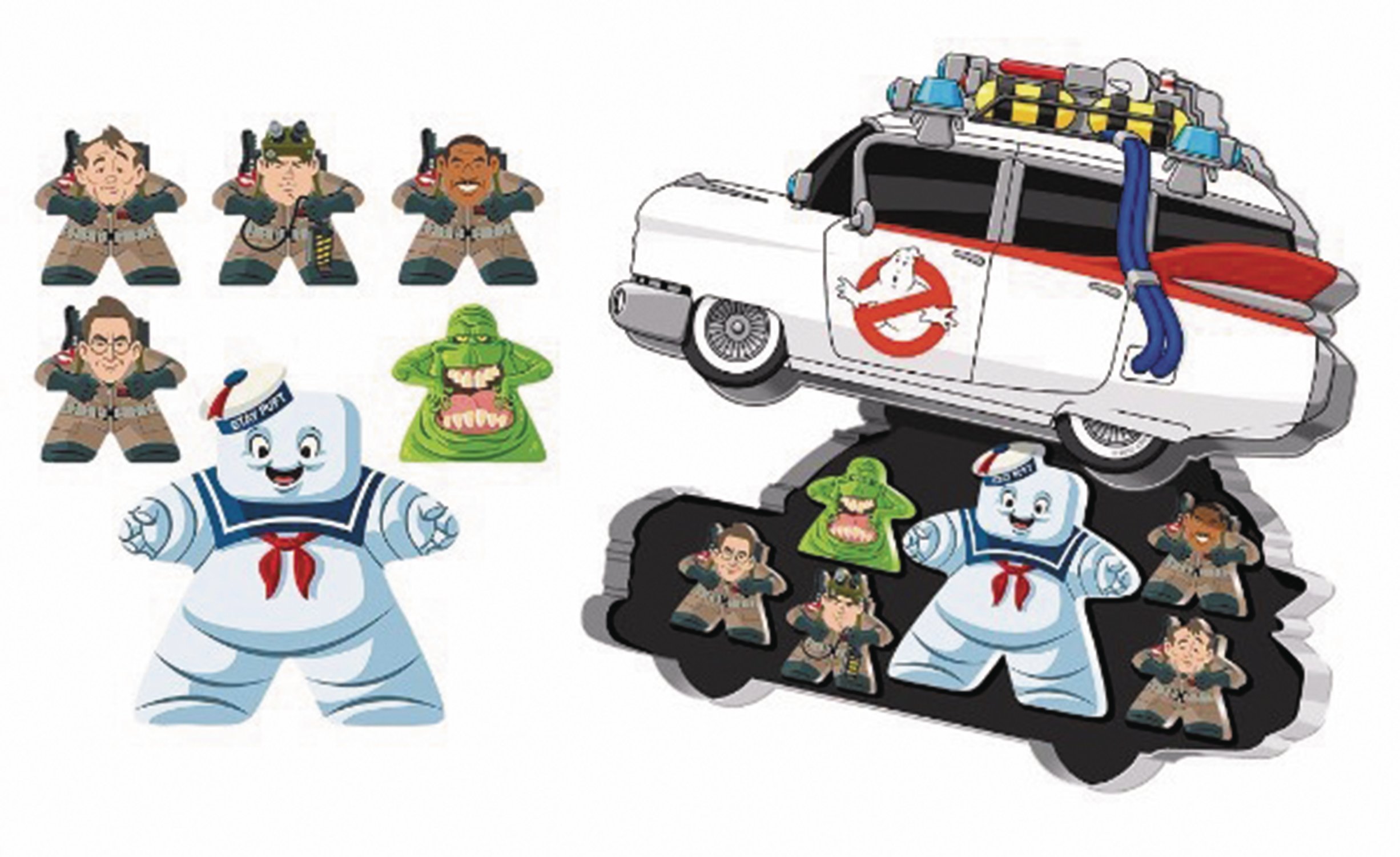 Cryptozoic Mighty Meeples Ghostbusters Ecto-1 Collection Tin