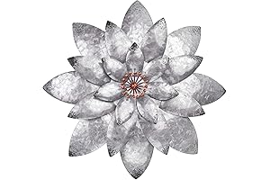 Easicuti Bohemian Galvanized Metal Flower Wall Decor - A Perfect Touch of...
