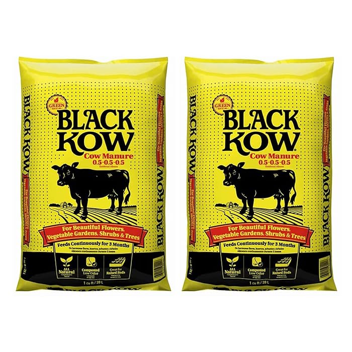 Buy Black Kow Nitrogen Phosphate Composted Cow Manure Fertilizer for Soil, Flowers, Potted
