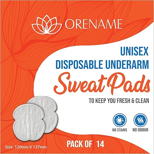 Disposable Underarm Sweat Pads for Women and Men Sweat Absorbent Stain Proof Odour Control Skin Friendly Safe on Fabrics Highly Absorbent Sweat Pads Cotton Anti Allergic (Pack…