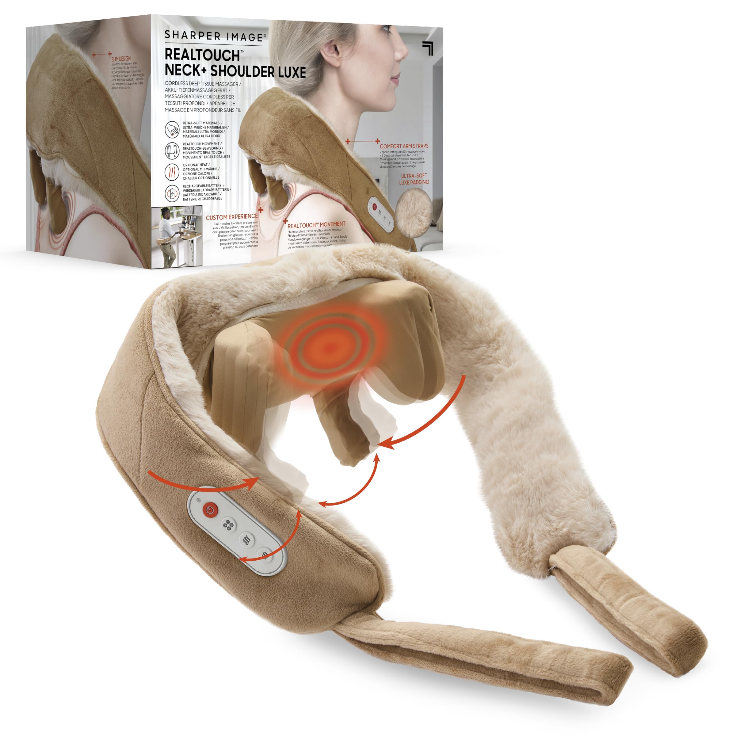 Sharper Image Mini Neck Massager Cordless Luxe