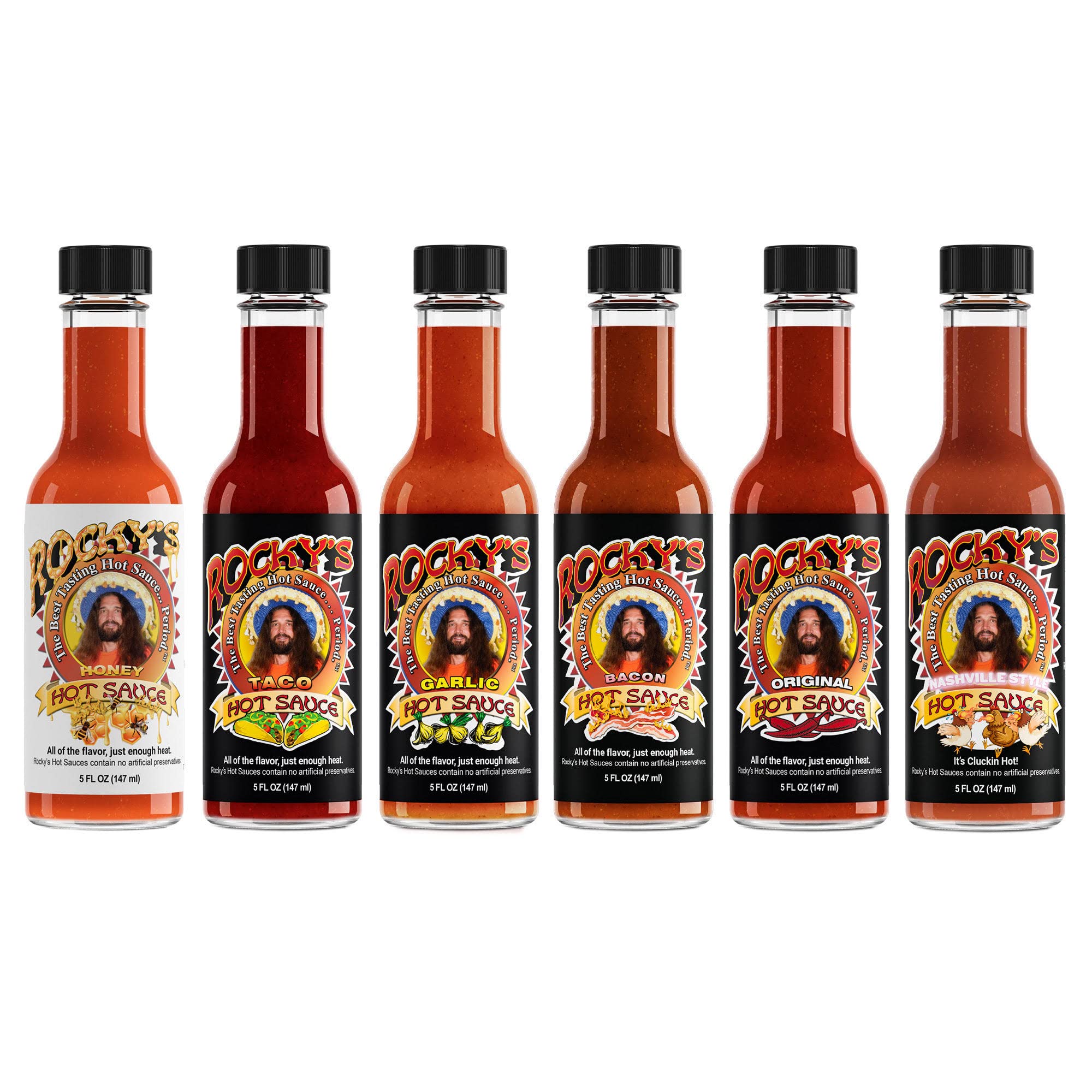 Buy Rocky's Hot Sauce Variety Pack 6 Bottles Gourmet Red Chili