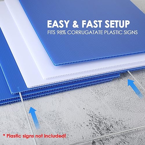 Miniatura 4 de Juego de 100 estacas de metal de 30 x 10 pulgadas, estacas de alambre resistentes a la intemperie para garaje de 0.157 in 0.197 in, tablero de