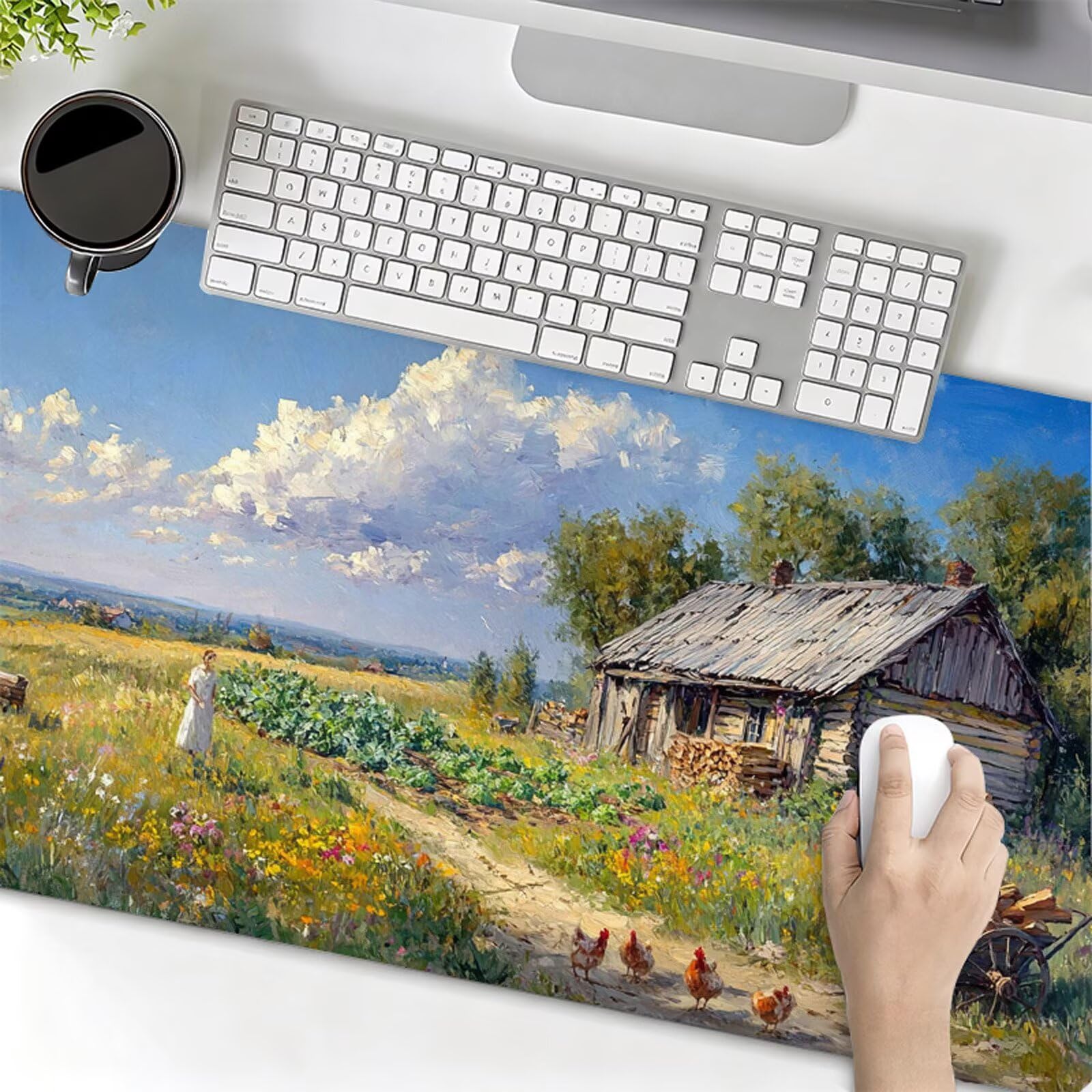 Podkładka pod mysz XXL 1200x600x3mm podkładka pod mysz rolnicza podkładka pod mysz dla zwierząt poprawia precyzję i szybkość, wodoodporne antypoślizgowe, szyte krawędzie, akcesoria do gier, komputer