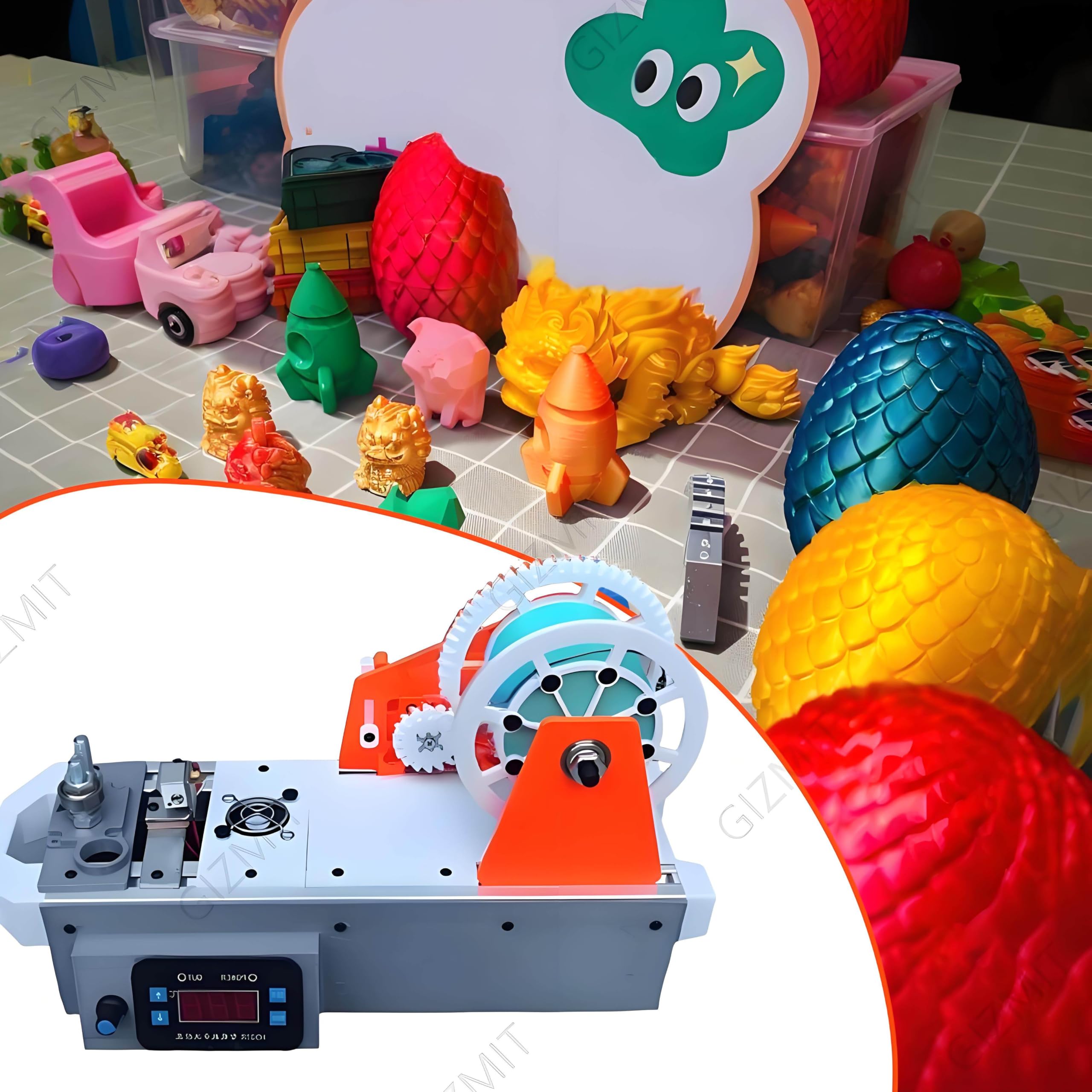 Recycleur de Bouteilles imprimé en 3D, Filament Plastique pultrudé, extrudeuses pour imprimante 3D avec Affichage numérique, température et Vitesse réglables, pour Les bricoleurs Gray