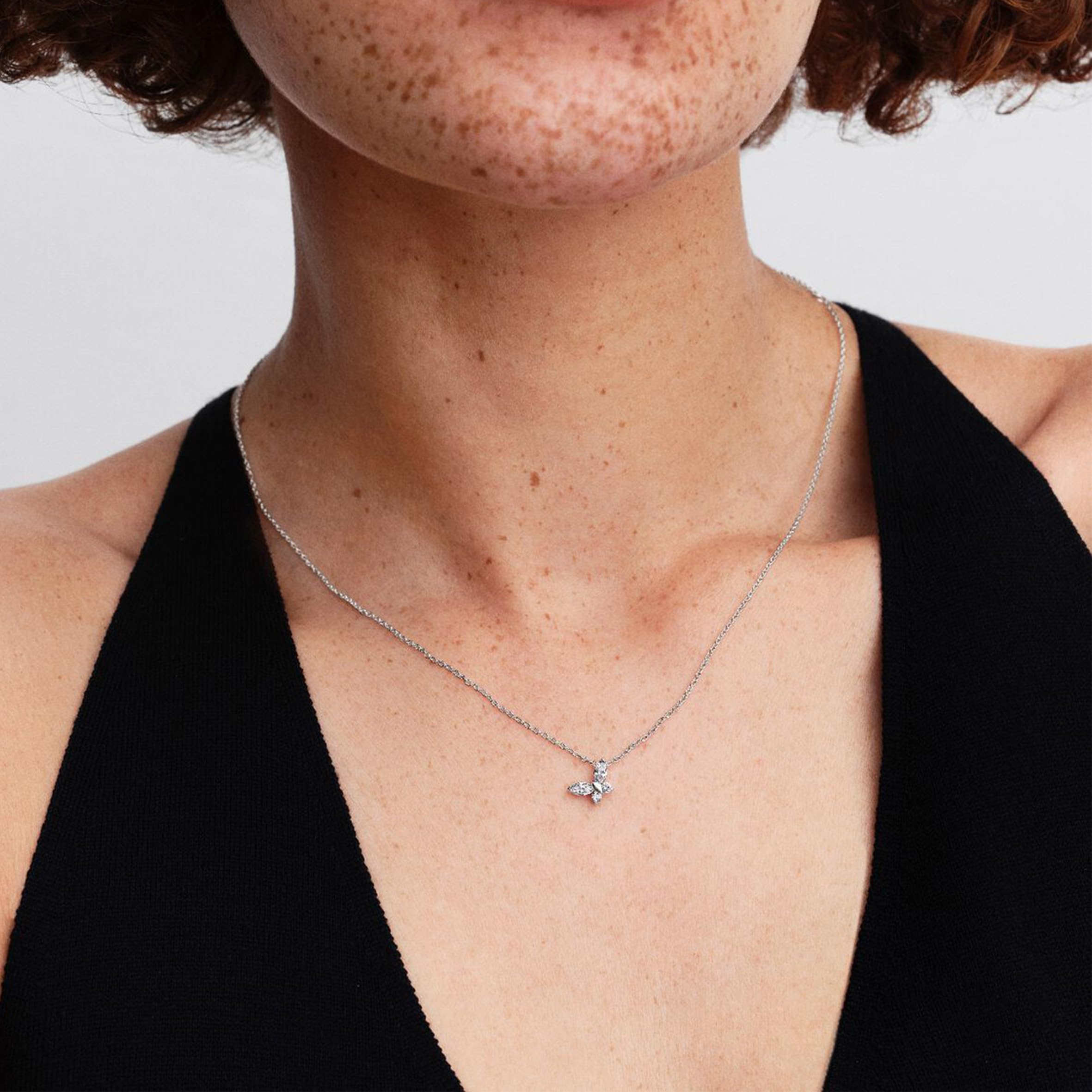 Pandora Timeless 394266C01-45 Collier avec Pendentif Papillon en Argent Sterling avec zircone Taille : 45 cm