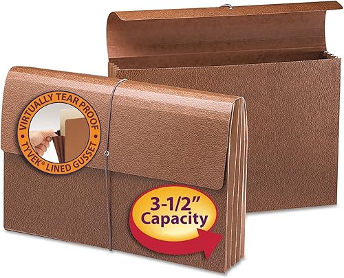 Smead 71456 Carteras Exp de 3 12 pulgadas con Tyvek Legal Redrope Impreso