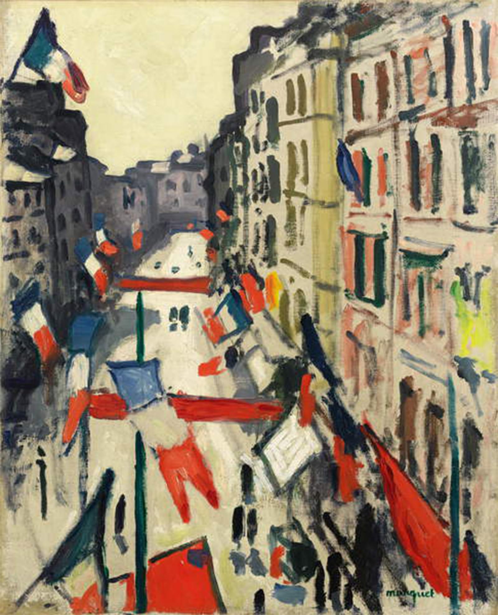 ARTXLXXBN Famous Print Painting Colorful Art Print July Th in Le Havre by Albert Marquet Canvas Art Decorations for Home Decor 60x90cm
