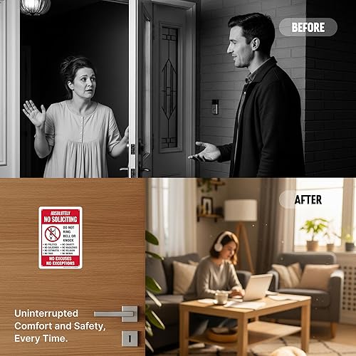 Miniatura 7 de Señal y etiqueta SmartSign "Absolutely No Soliciting"