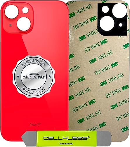 Miniatura 2 de Cell4less Cristal trasero compatible con el iPhone 14 de repuesto de cristal trasero con adhesivo de cuerpo completo, herramienta de extracción y
