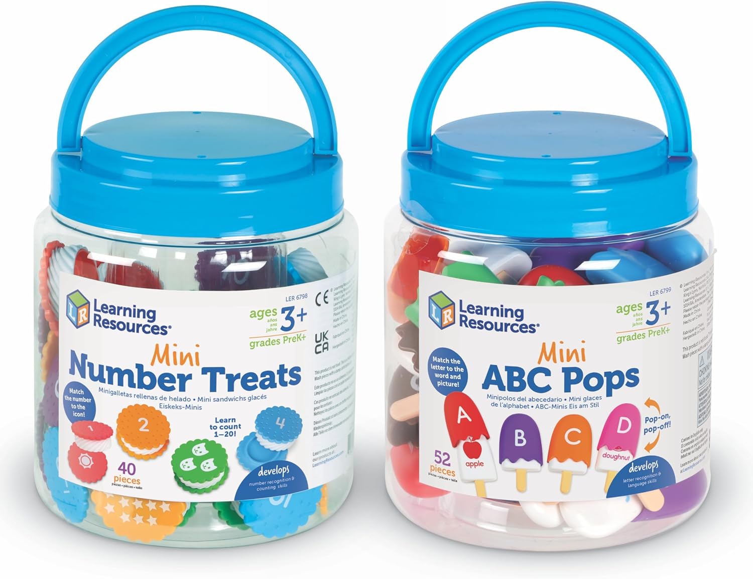 Learning Resources Learning Bites Bundle - Mini ABC Pops & Mini Number Treats