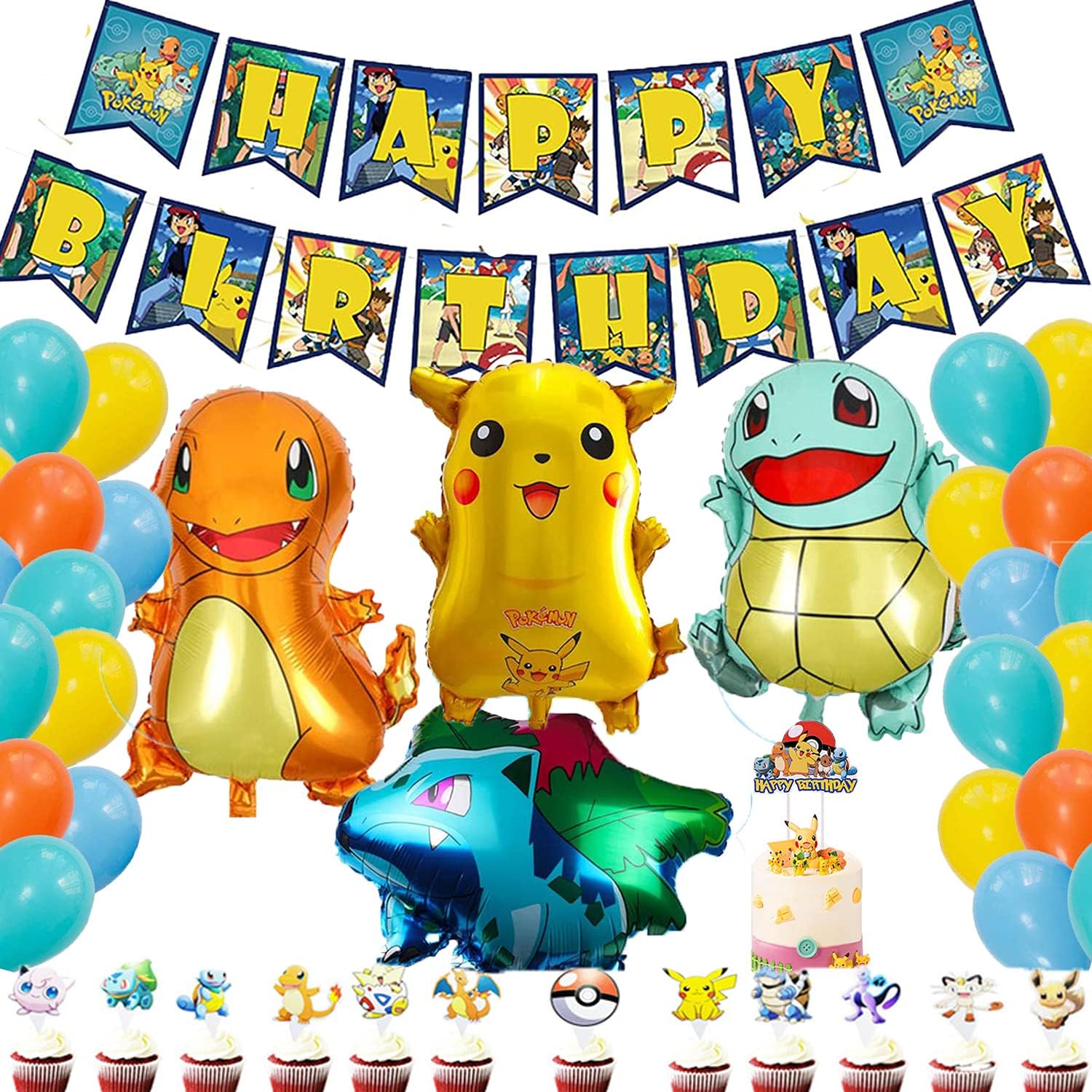 安値 ピカチュウ バルーン 誕生日 飾り付け パーティー アルミバルーン 風船 バースデー ポケモン 男の子 女の子 プレゼント エアーなし メール便送料無料 Ycm Riosmauricio Com