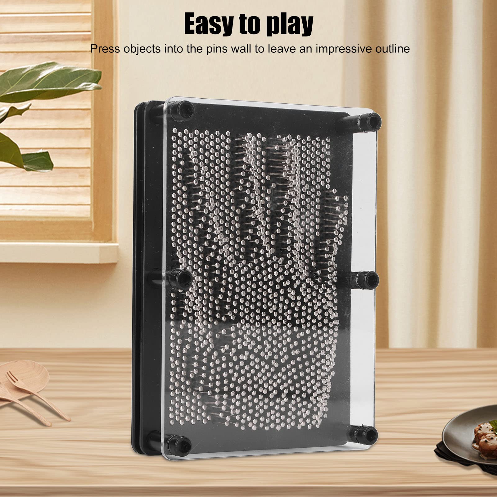 Fdit Pin Art Board Toy, Décompression 3D Metal Pin Art Board Toy Décoration de la Maison Convient aux Enfants Adultes