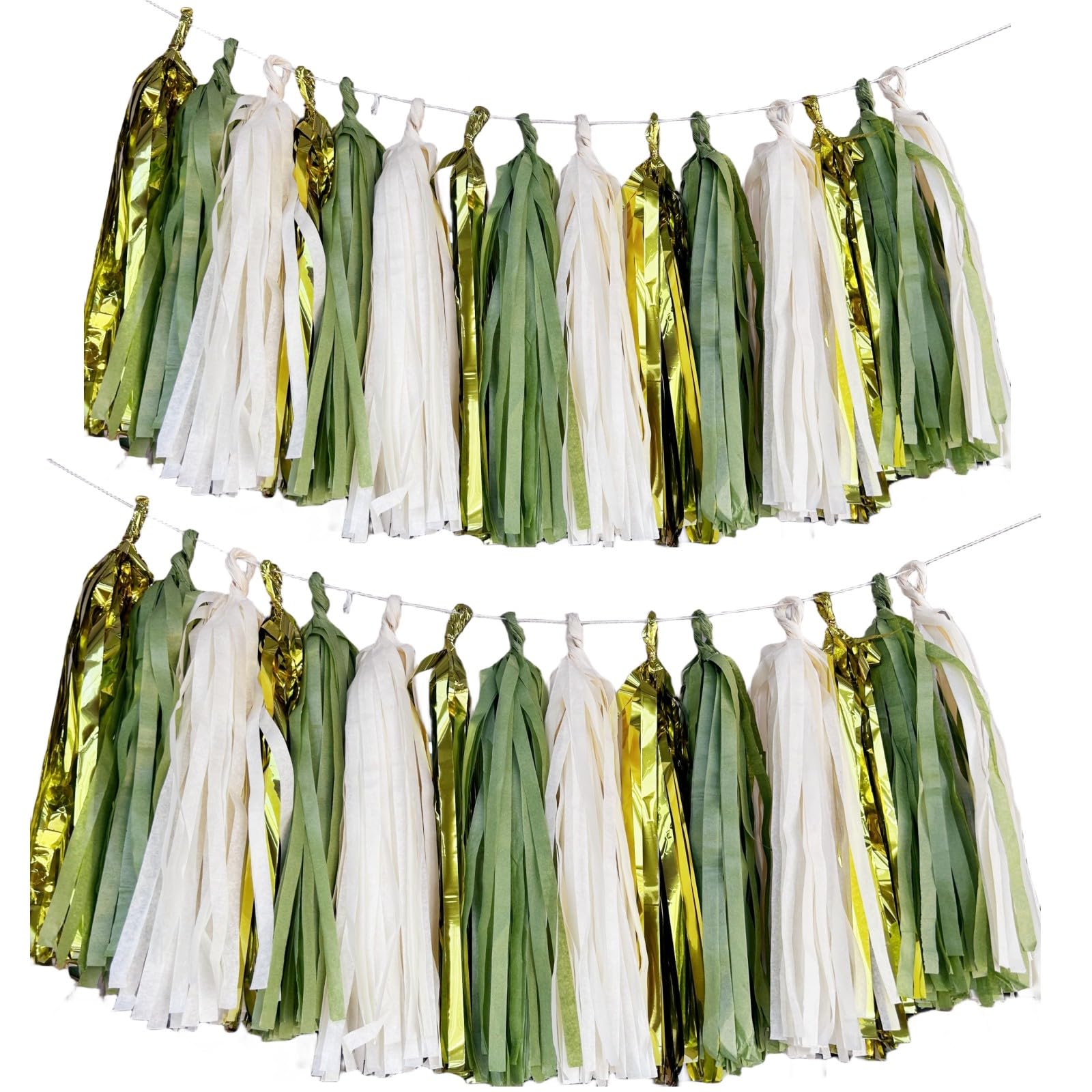 Pompon Papier De Soie We Moment Lot De 12 Pompons En Papier De Soie Vert Sauge, Crème, Ivoire, Bronze, Décoration De Fête Pour Fête Prénatale, Mariage, Anniversaire, Safari Sauvage, Verdure (4 Couleurs