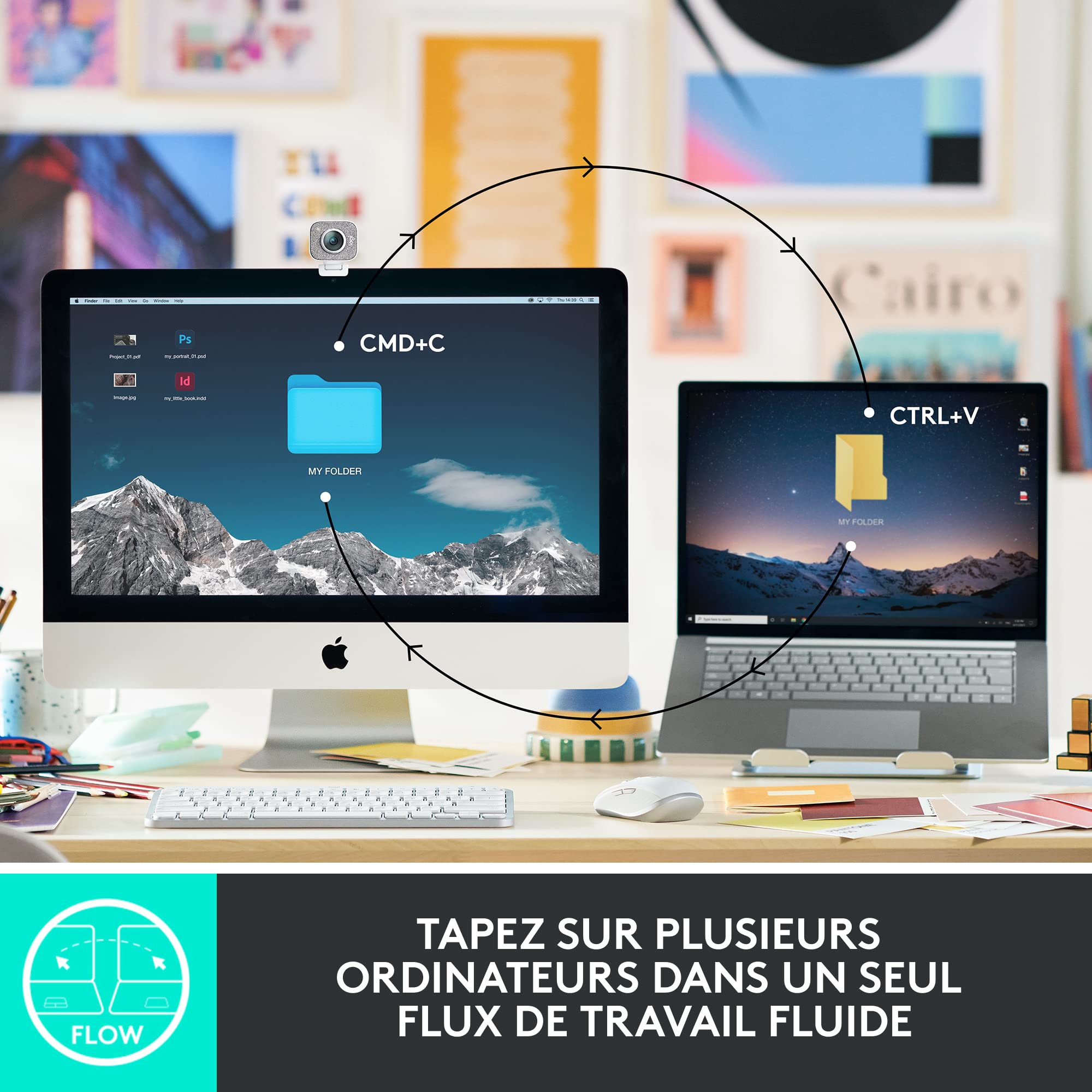 Logitech MX Keys Mini for Business - clavier rétroéclairé sans fil - FRA AZERTY