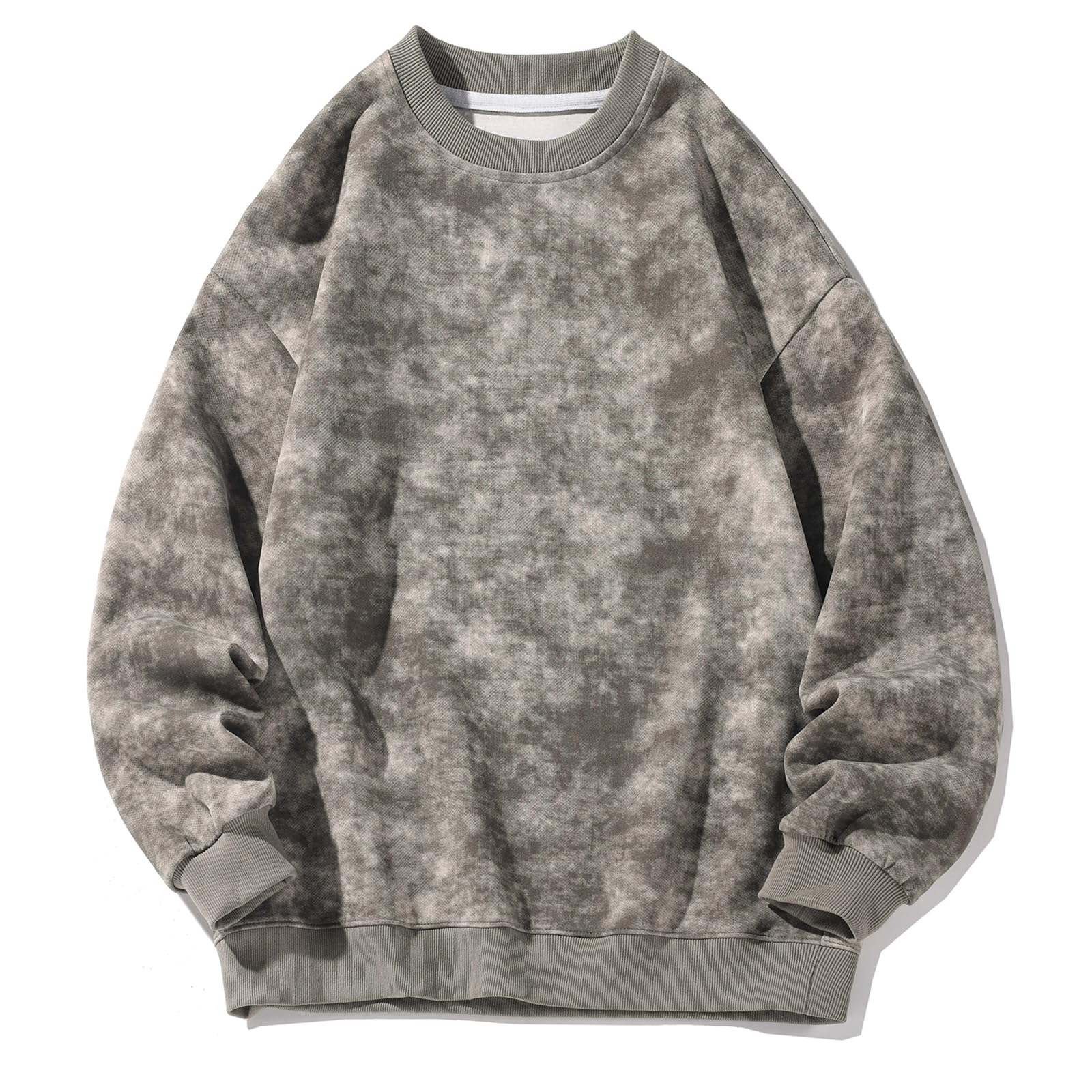 Mens Crewneck Sweatshirt Color Blast Sweatshirt Unisex Tie Dye Pullover