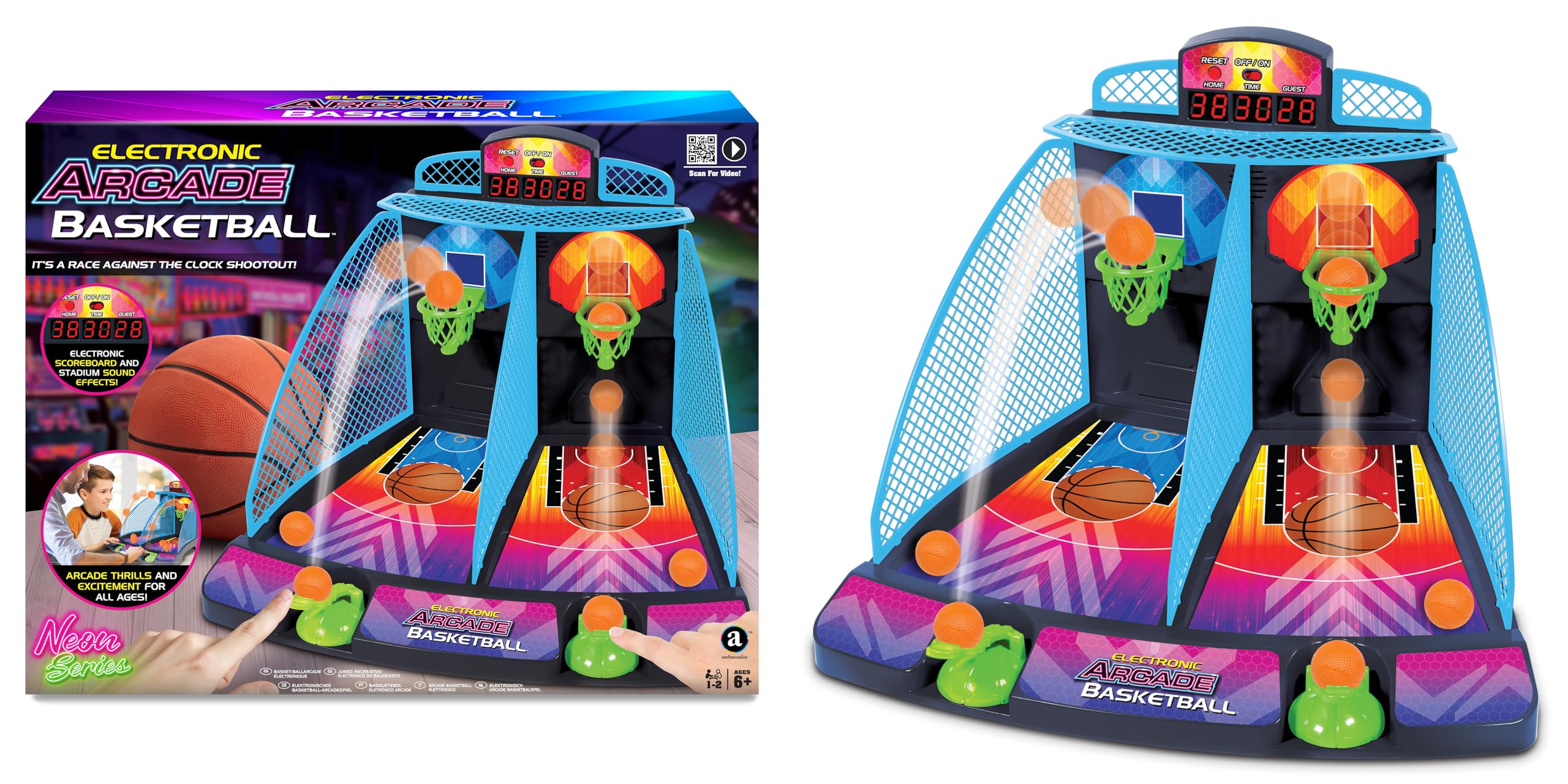 Merchant Ambassador Electronic Arcade Basketball (Neon Series)