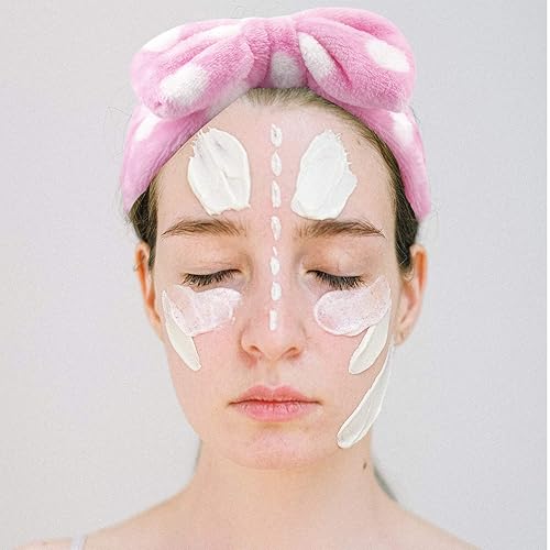Miniatura 3 de Paquete de 3 bandas de pelo con lazo, diadema de punto facial de maquillaje suave para mujeres y niñas, de microfibra, turbante con lazo, lazo para