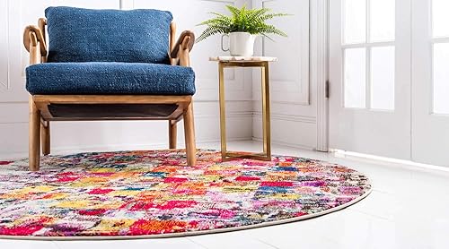 Miniatura 3 de Tapete Unique Loom colección Jardin para múltiples áreas, abstracta, vibrante, Polipropileno, MultiBeige