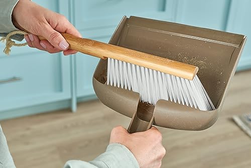 Miniatura 6 de Harper Live.Love.Clean. Juego de cepillo de bambú y bandeja de polvo de resina para limpiar polvo, pelo de mascotas y suciedad seca fina